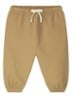 Tapered fit joggingbroek in katoenblend - Lichtbruin