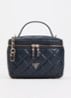 Juliet Canister handtas met quilt patroon en afneembare schouderriem - Donkerblauw