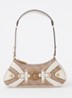 Mintha schoudertas met logoprint - Camel