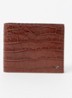 Portemonnee van leer met crocostructuur - Cognac