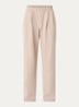 High waist wide fit loungebroek met steekzakken - Beige