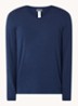 Pyjamatop met V-hals - Donkerblauw