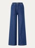 Harper high waist wide leg jeans  met elastische band en steekzakken - Indigo