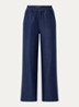 Harper high waist wide leg jeans  met elastische band en steekzakken - Donkerblauw