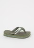 Brasil slipper met logo - Legergroen