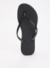 Slim slipper met glitter - Zwart