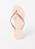 Slim slipper met glitter - Lichtroze