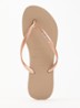 Slim slipper met logo - Roségoud