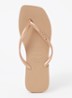 Square slipper met logo - Brons
