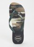 Top Camu slipper met camouflageprint - Legergroen