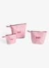 Candy Mono toilettas met logo set van 3 - Roze