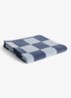 Check badlaken 70 x 136 cm - Donkerblauw