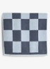 Check badmat  50 x 90 cm - Donkerblauw