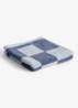 Check washand 30 x 30 cm - Donkerblauw