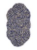 Coco Swirl deurmat 40 x 80 cm - Blauw