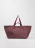 Grid L shopper met ruitdessin en water afstotende coating - Bruin