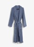 Mono badjas met steekzakken - Blauw
