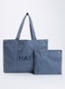Shopper met logo - Staalblauw