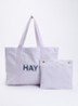 Shopper met logo - Lila