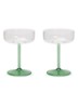 Tint Coupe champagne glas 20 cl set van 2 - Groen