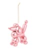 Ballon poedel kersthanger 10 cm - Roze