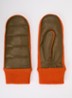 Jeanne wanten met lamsleren details - Oranje