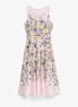 Carly midi jurk met bloemenprint - Lichtroze