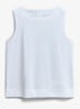 Fern tanktop met knoopdetail - Wit