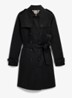 Skylar trenchcoat met steekzakken - Zwart