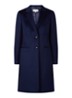 Tilda mantel van wol met steekzakken - Donkerblauw