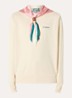 Sweater met logo- en backprint - Creme