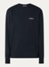 Sweater met logo- en backprint - Donkerblauw