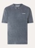 T-shirt met logo- en backprint - Donkergrijs