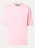 T-shirt met logoprint - Zalmroze