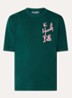 T-shirt met logoprint - Donkergroen
