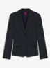 Aredana blazer in wolblend met schoudervulling - Donkerblauw