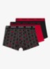 Boxershorts met logoband in 3-pack - Kersenrood