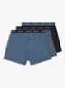 Boxershorts met logoband in 3-pack - Blauwgrijs