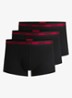 Boxershorts van  katoen in 3-pack - Zwart
