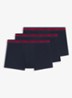 Boxershorts van  katoen in 3-pack - Donkerblauw