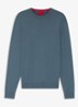 Fijngebreide trui met logo - Blauw