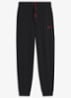 High waist tapered fit joggingbroek met logo - Zwart