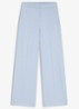 High waist wide fit pantalon met paspelzak - Open Blue-476 / Blauw