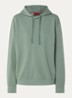 Hoodie van katoenen sweatstof met logoprint - Legergroen
