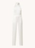 Ketania wide fit jumpsuit van satijn - Gebroken wit