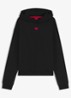 Lounge hoodie met logo - Zwart