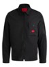 Overshirt van canvas en een katoenmix met ritssluiting en logolabel - Black-001 / Zwart