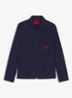 Overshirt van canvas en een katoenmix met ritssluiting en logolabel - Navy-418 / Blauw