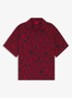 Oversized overshirt met grafische print - Rood