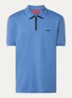 Polo van katoenpiqué met contrastlogo - Medium Blue-427 / Blauw
